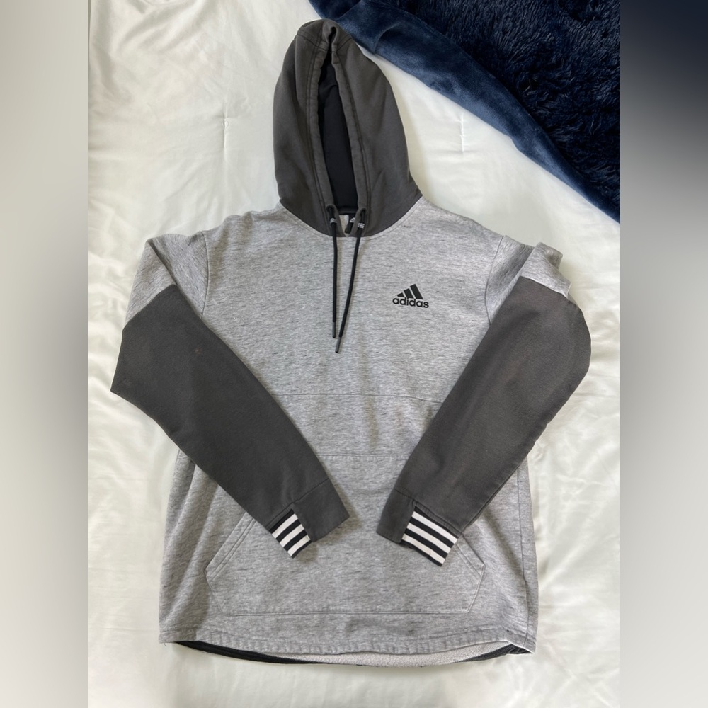 Grey Adidas Sweatshirt Hoodie